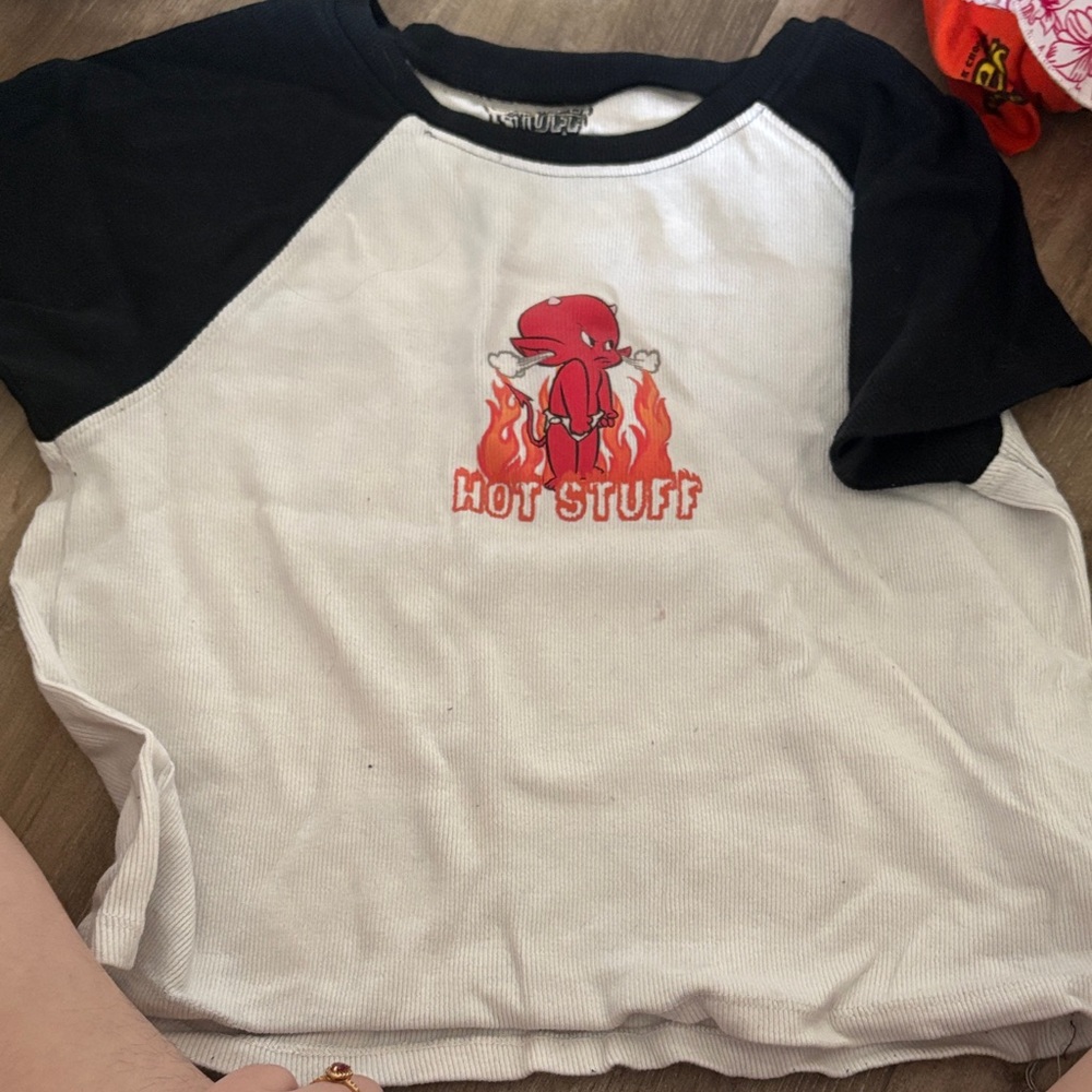 Black and White Kids Raglan Shirt